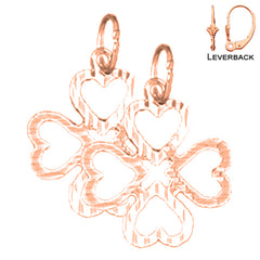 14K or 18K Gold Valentine Heart Earrings