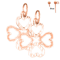 14K or 18K Gold Valentine Heart Earrings