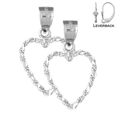 14K or 18K Gold Floating Heart Earrings