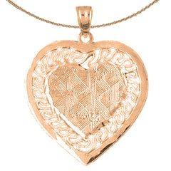 10K, 14K or 18K Gold Heart Pendant