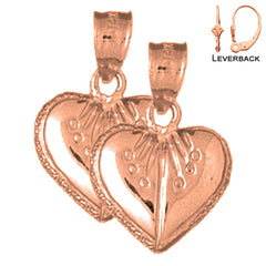 14K or 18K Gold Heart Earrings