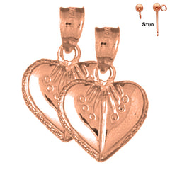 14K or 18K Gold Heart Earrings