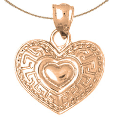 10K, 14K or 18K Gold Heart Pendant