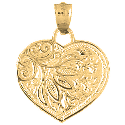 10K, 14K or 18K Gold Heart Pendant