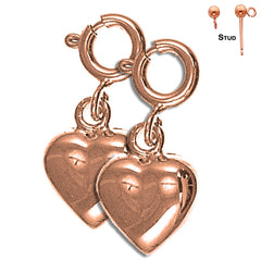 14K or 18K Gold Heart Earrings