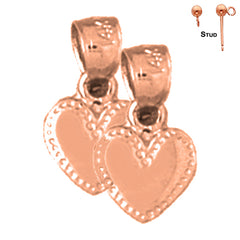 14K or 18K Gold Heart Earrings