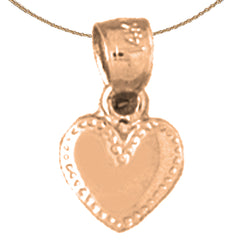 14K oder 18K Gold Herz Anhänger