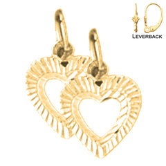 14K or 18K Gold Heart Earrings