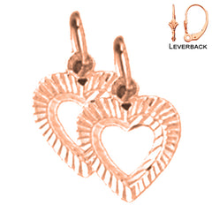 14K or 18K Gold Heart Earrings