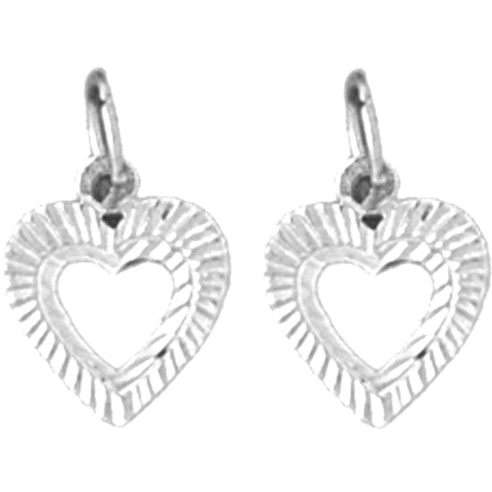 14K or 18K Gold 13mm Heart Earrings