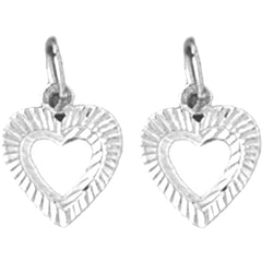 Sterling Silver 13mm Heart Earrings