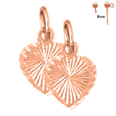 14K or 18K Gold Heart Earrings
