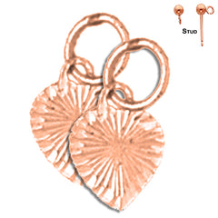 14K or 18K Gold Heart Earrings