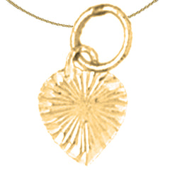 Colgante de corazón de oro de 14 quilates o 18 quilates