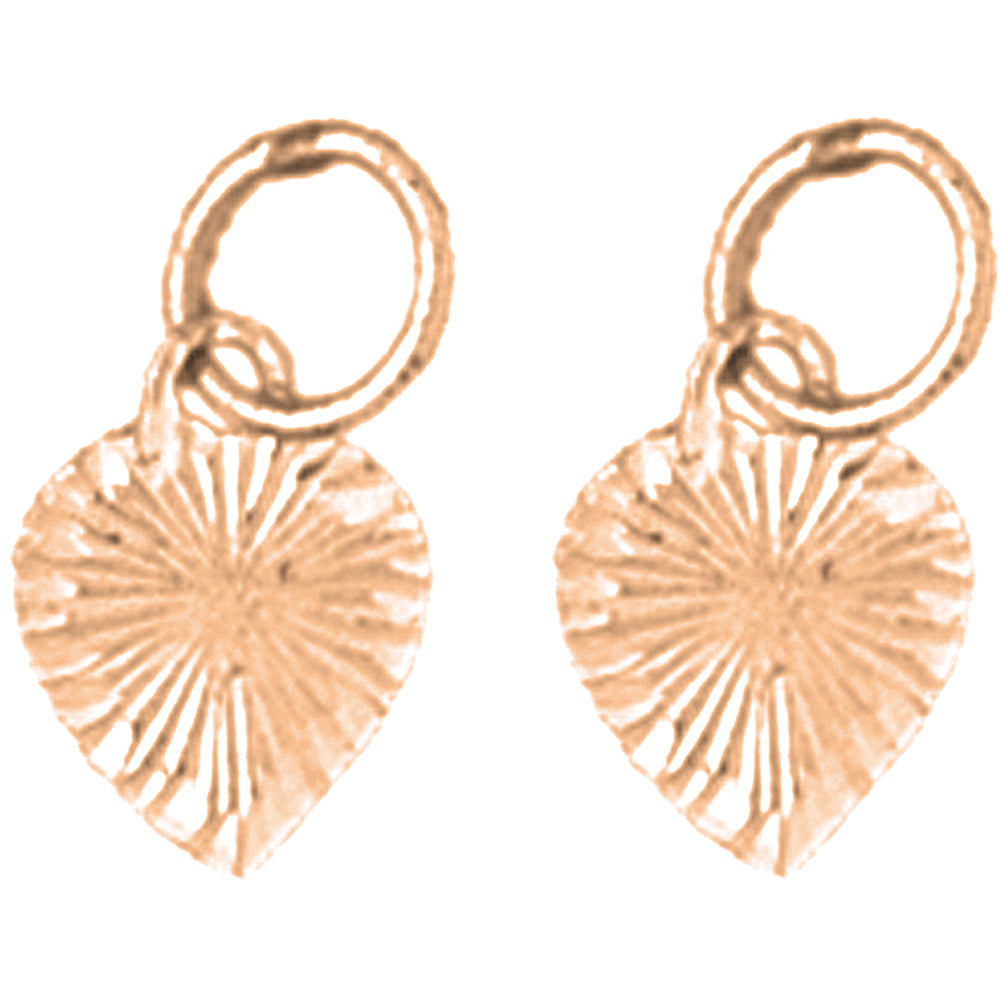 14K or 18K Gold 13mm Heart Earrings
