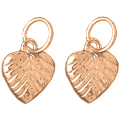 14K or 18K Gold 13mm Heart Earrings