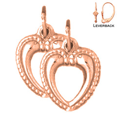 14K or 18K Gold Heart Earrings