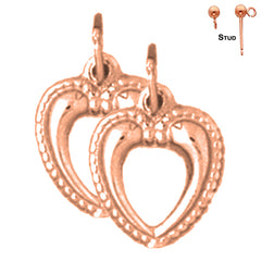 14K or 18K Gold Heart Earrings