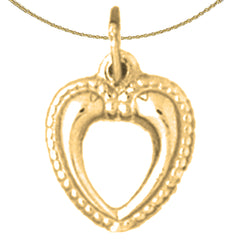 14K or 18K Gold Heart Pendant