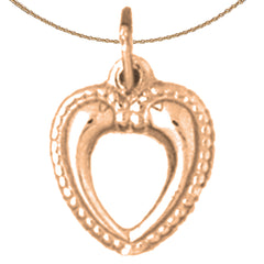14K or 18K Gold Heart Pendant
