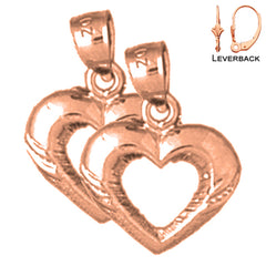 14K or 18K Gold Heart Earrings