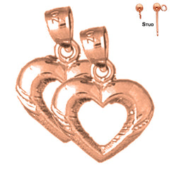 14K or 18K Gold Heart Earrings