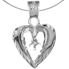 14K or 18K Gold Heart With Mounting Pendant