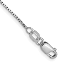 14K White Gold .7mm Box with Lobster Clasp Chain