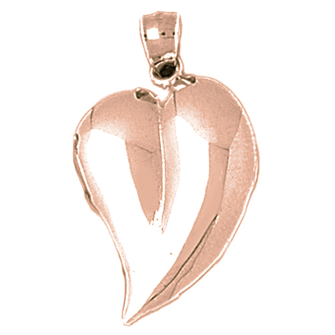 10K, 14K or 18K Gold Heart Pendant