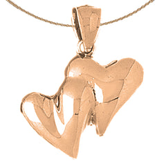 10K, 14K or 18K Gold Heart Pendant