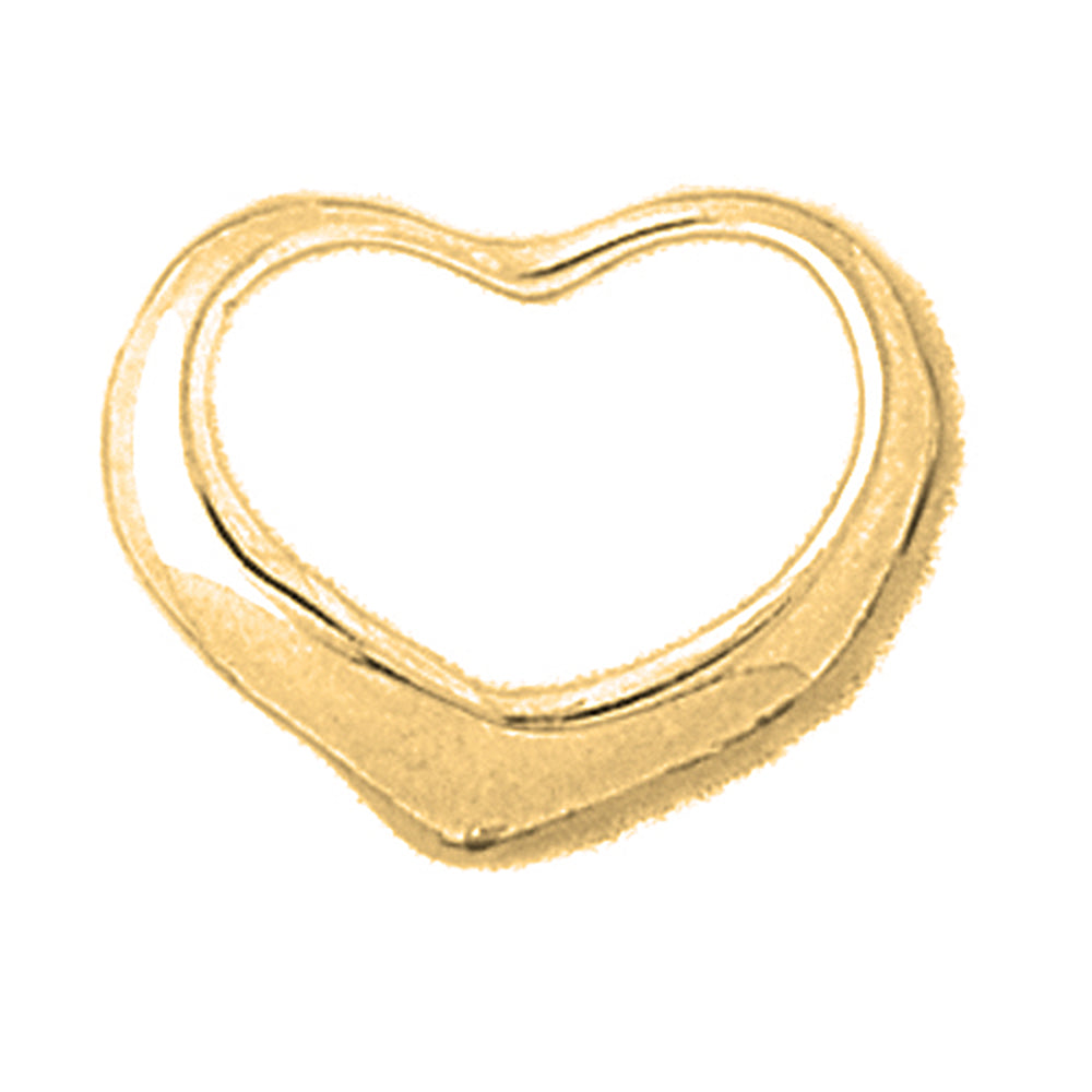 14K or 18K Gold Floating Heart Pendant
