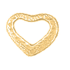 14K or 18K Gold Floating Heart Pendant