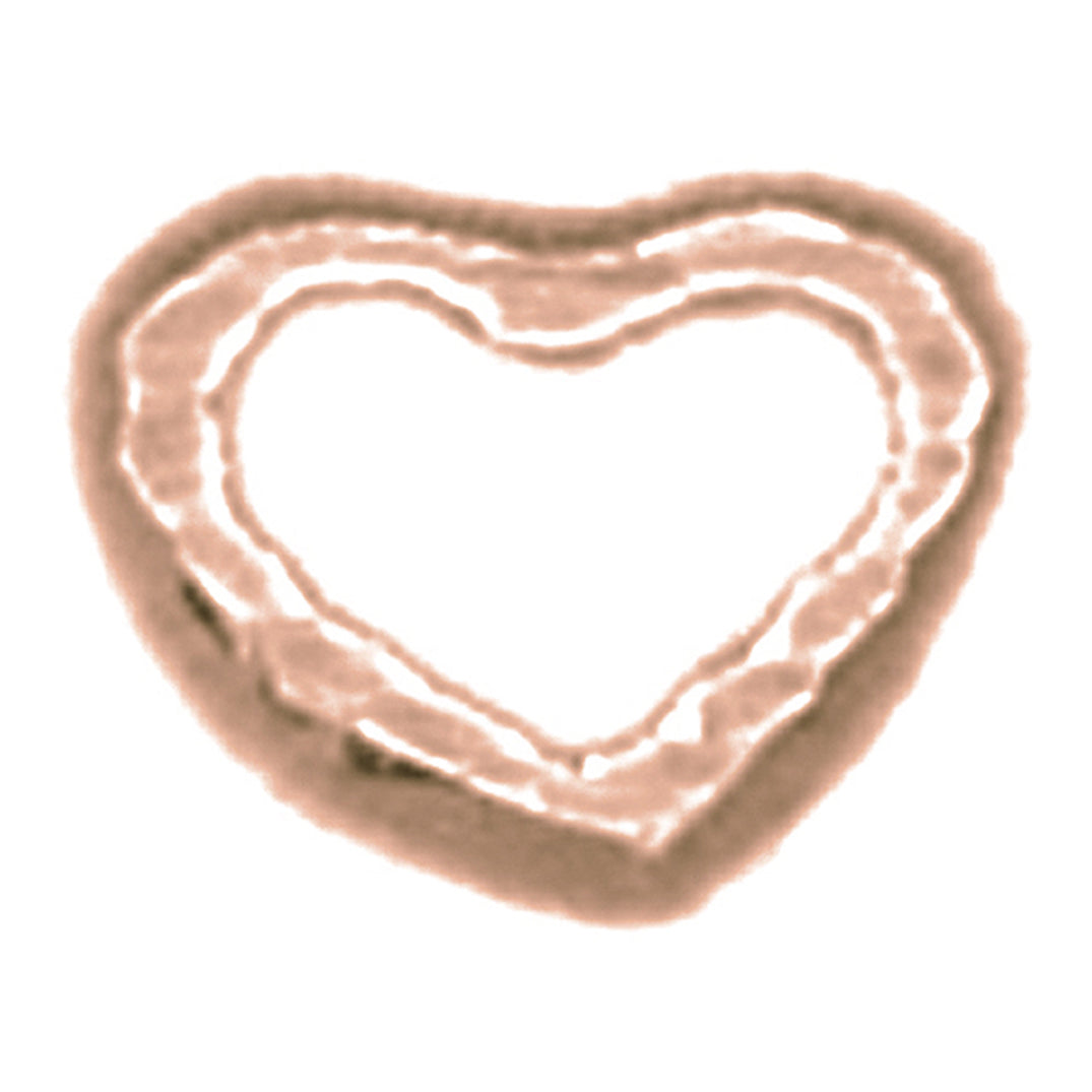 14K or 18K Gold Floating Heart Pendant