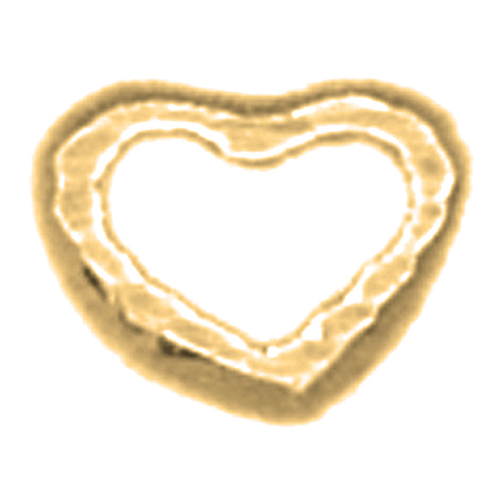 14K or 18K Gold Floating Heart Pendant