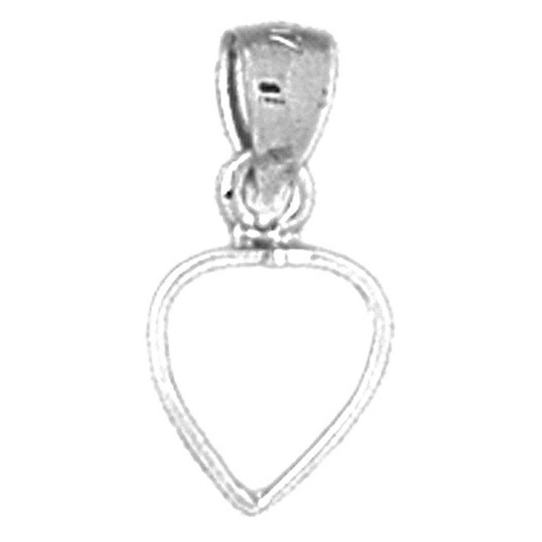 14K or 18K Gold Floating Heart Pendant