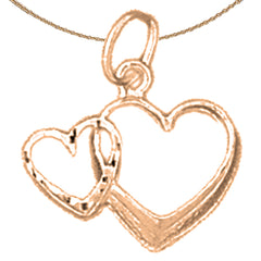 14K oder 18K Gold Herz Anhänger