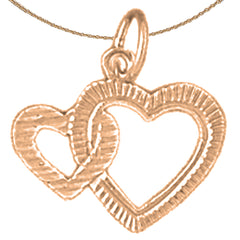 14K oder 18K Gold Herz Anhänger