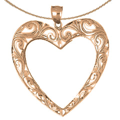 Herzanhänger aus 10 Karat, 14 Karat oder 18 Karat Gold