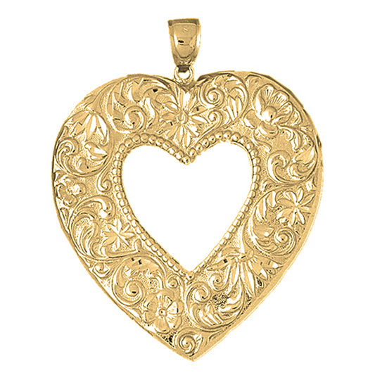10K, 14K or 18K Gold Heart Pendant