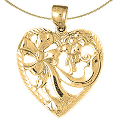 Herzanhänger aus 10 Karat, 14 Karat oder 18 Karat Gold