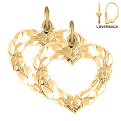 14K or 18K Gold Heart Earrings