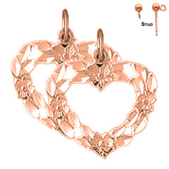 14K or 18K Gold Heart Earrings