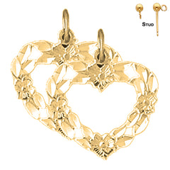 14K or 18K Gold Heart Earrings
