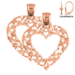14K or 18K Gold Heart Earrings