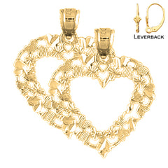 14K or 18K Gold Heart Earrings