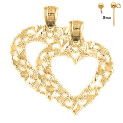 14K or 18K Gold Heart Earrings