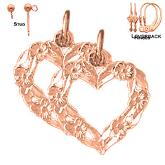 14K or 18K Gold Heart Earrings