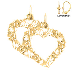 14K or 18K Gold Heart Earrings