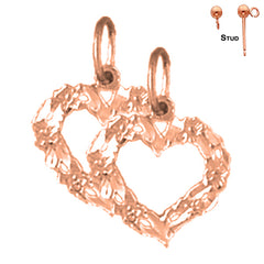 14K or 18K Gold Heart Earrings