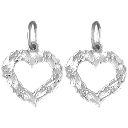 Sterling Silver 16mm Heart Earrings